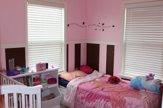 Pink 2nd Bedroom in Calton Ln Home Listing Daybreak