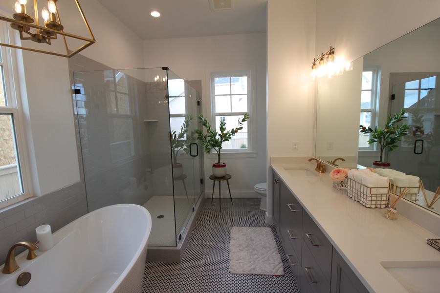 Master Bathroom in The Harbor - Island Cottages by Rainey Homes