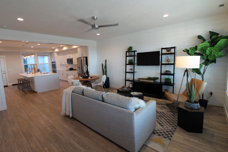 Living Area in The Lakeview - Island Townhomes by Destination Homes