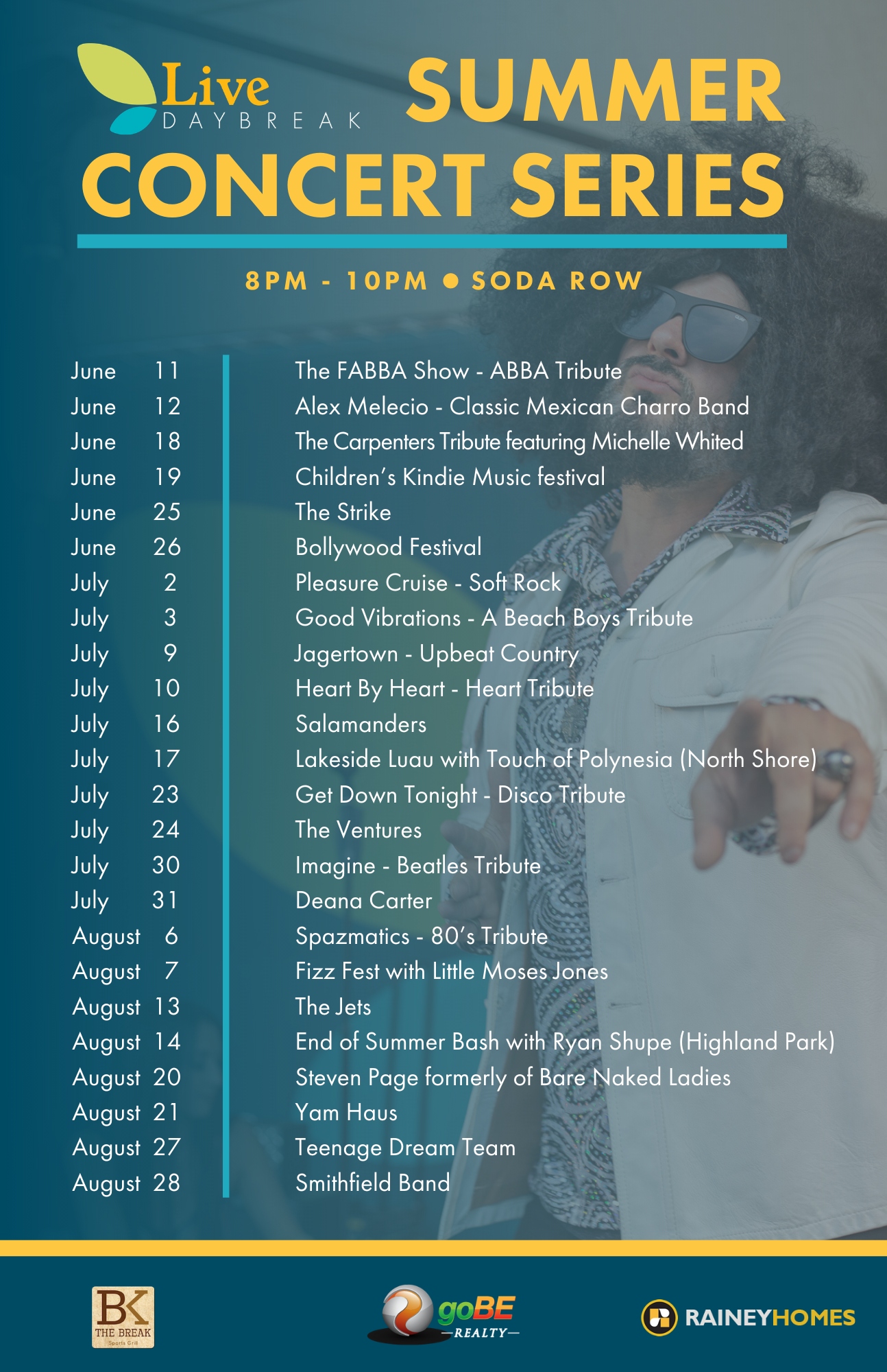 Daybreak SoDa Row 2021 Concert Schedule